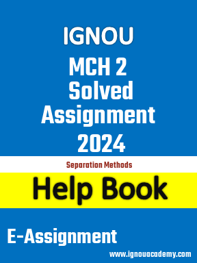 IGNOU MCH 2 Solved Assignment 2024
